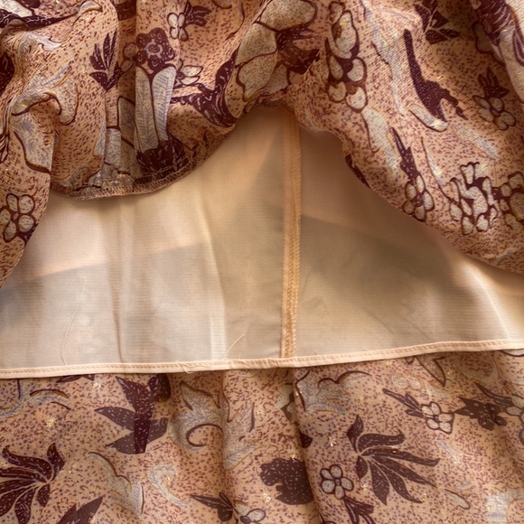 o.p.t long sleeve pink V-neck dress, poofy sleeves, side zipper - Size Small - Picture 11 of 11